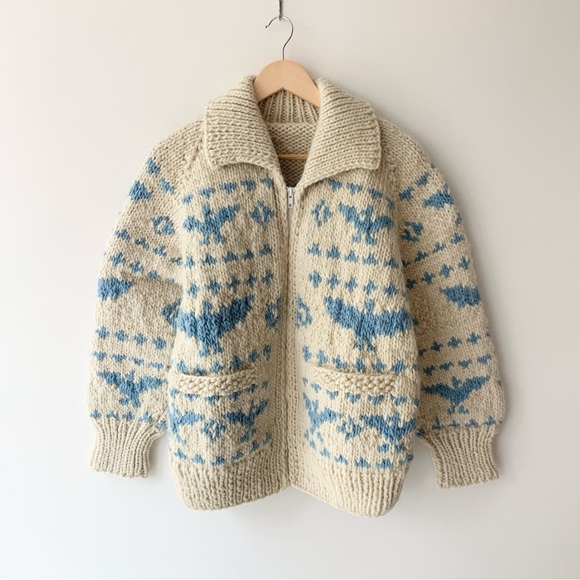 Sweaters - Vintage Handknit Cowichan Sweater